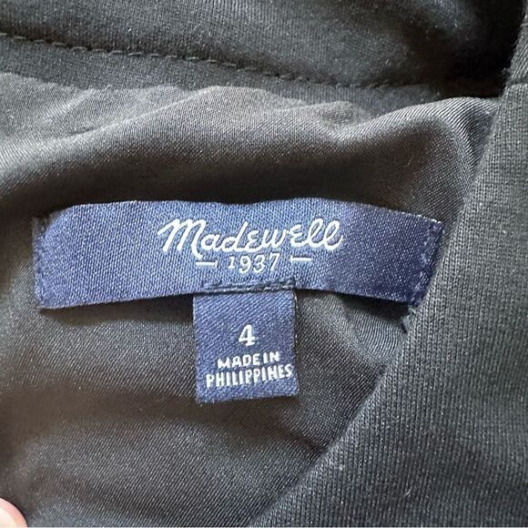 Madewell Black and Grey Tweed Knee Length Swing Dress - Women Size 4 - Picture 6 of 7